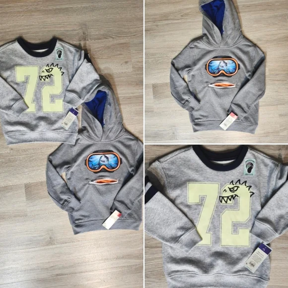 Bundle- Boys Long Sleeve Shirt/Hooded Jacket(5/6) NWT - Picture 1 of 13